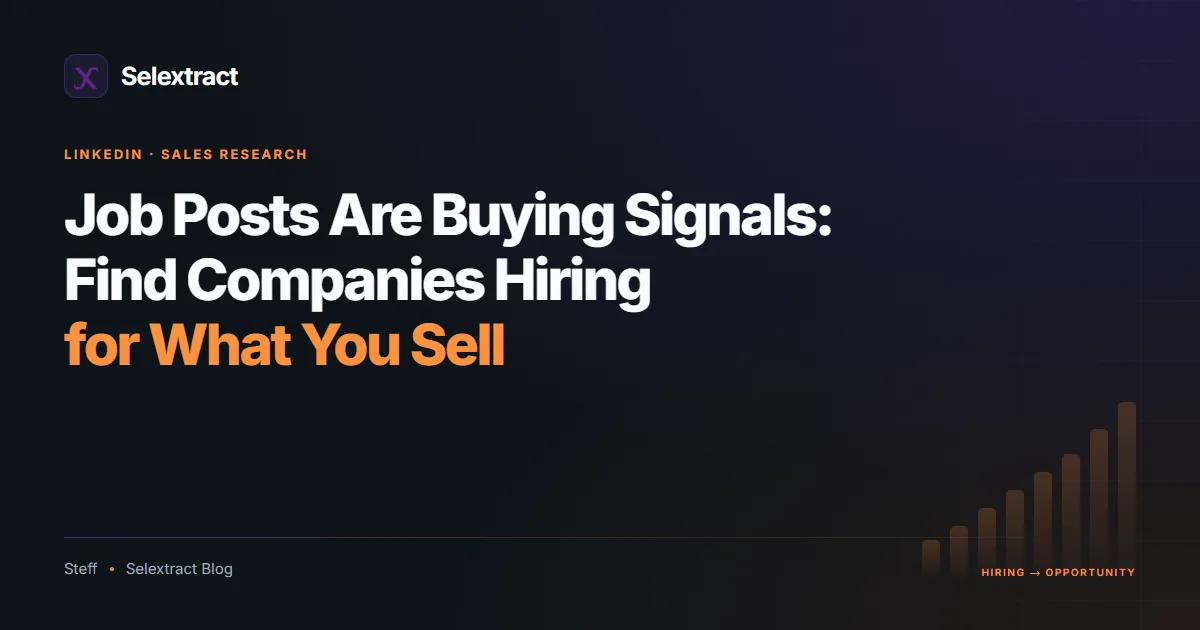 Job Posts Are Buying Signals: Find Companies Hiring for What You Sell