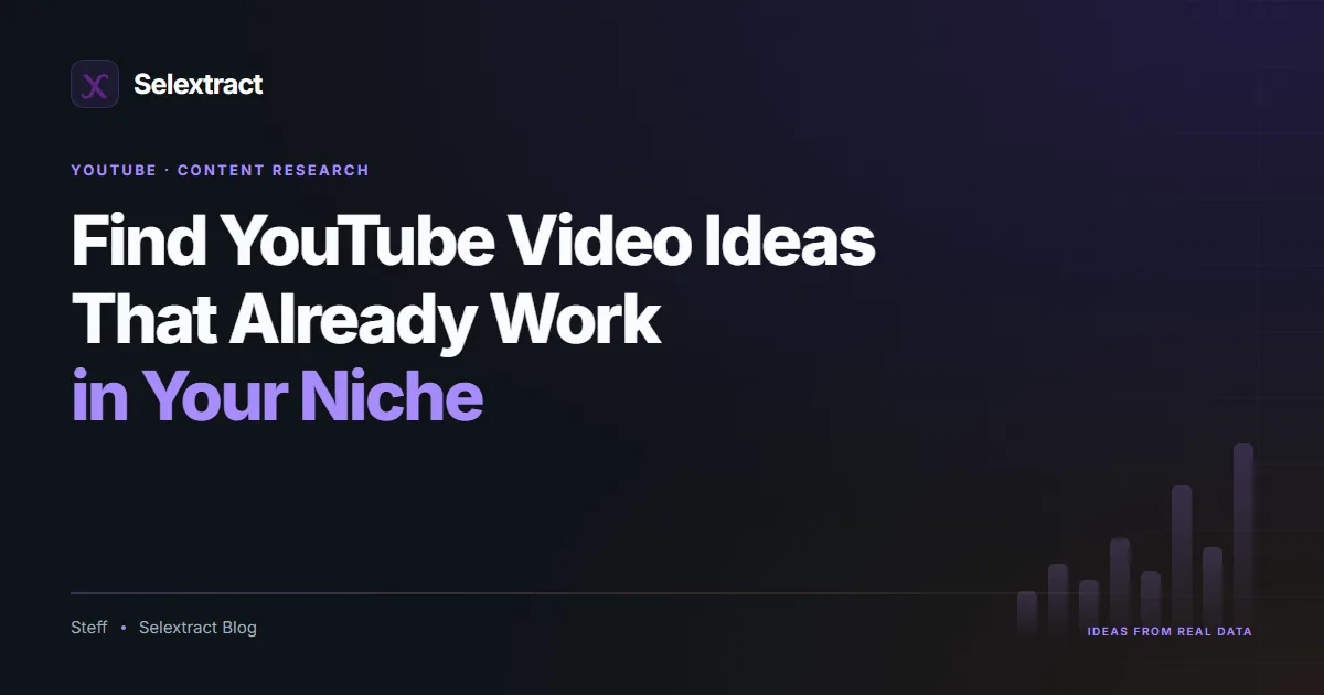 Find YouTube Video Ideas That Already Work in Your Niche